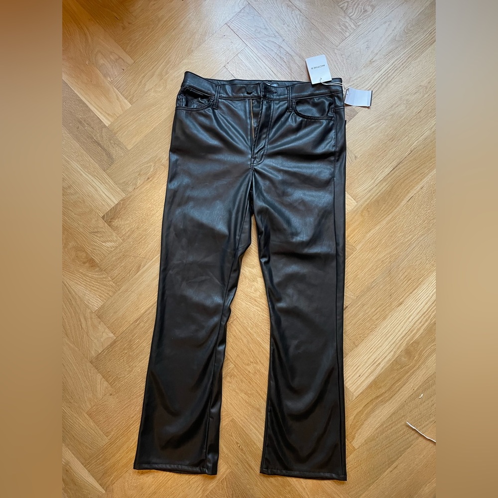 NWT MOTHER INSIDER FAUX LEATHER JEANS